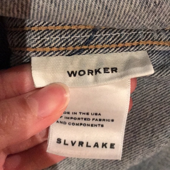 SLVRLAKE Worker Distressed Denim Jacket - Picture 4 of 5